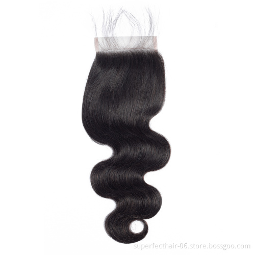 Grade 8A Factory Wholesale Price Virgin Human Hair Brazilian Closure Body Wave